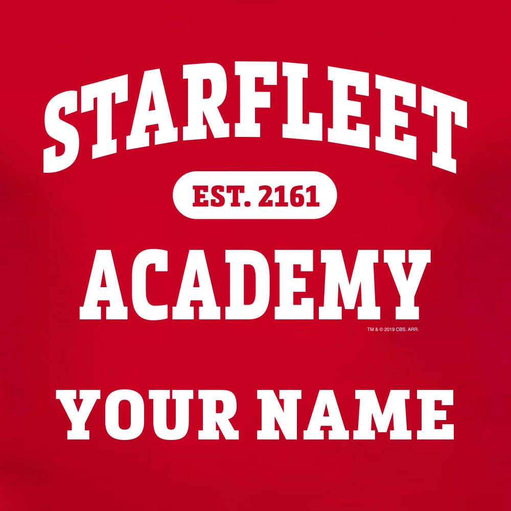 Star Trek Starfleet Academy EST. 2161 Personalized Adult Short Sleeve T-Shirt