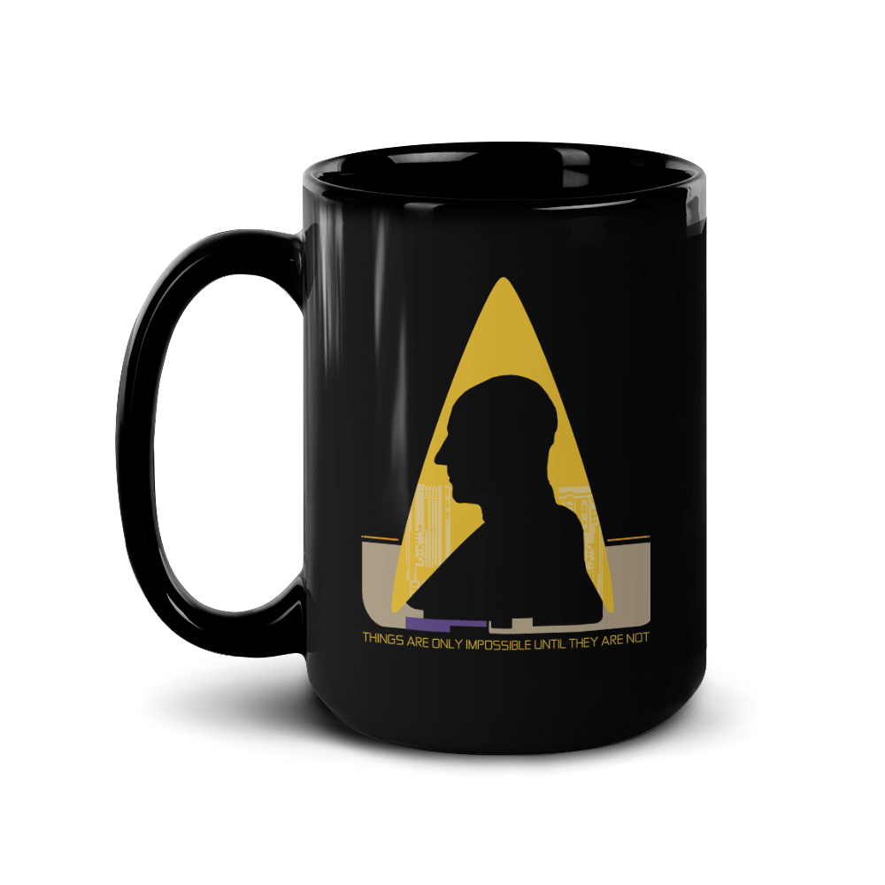 Star Trek: The Next Generation Picard Silhouette Impossible White Mug