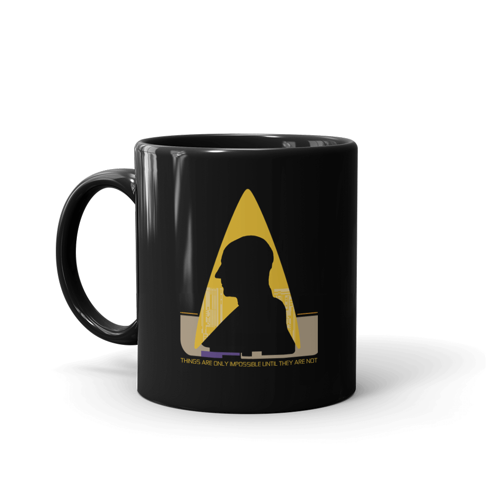 Star Trek: The Next Generation Picard Silhouette Impossible White Mug