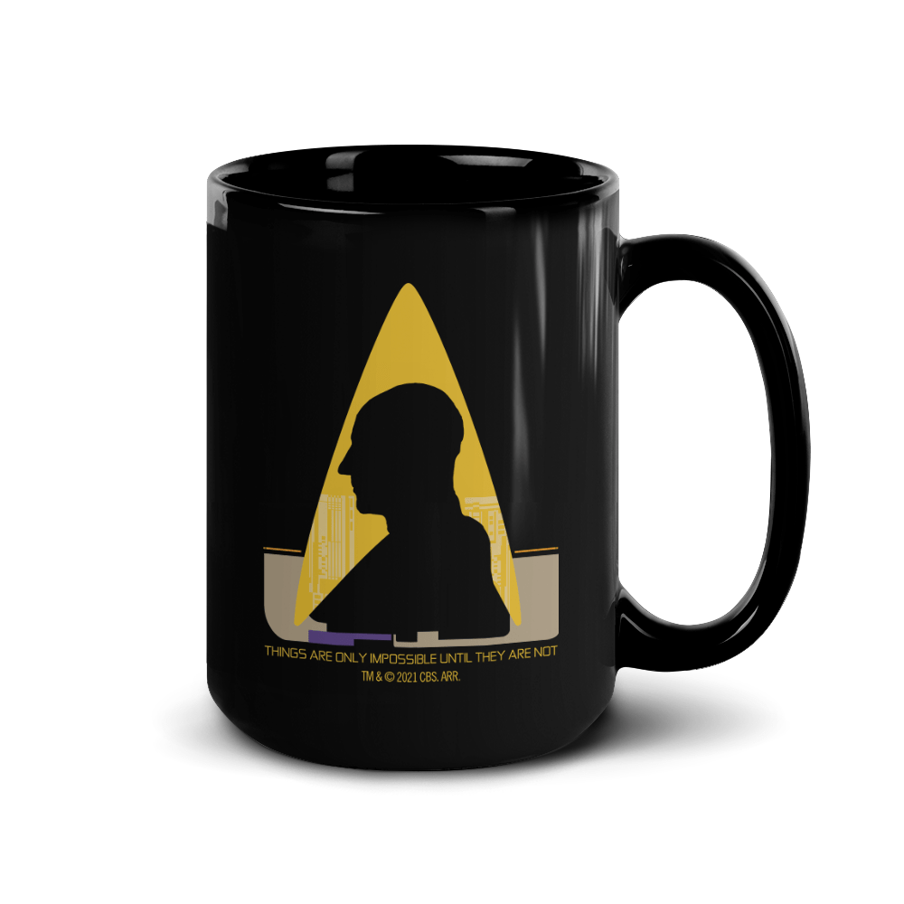 Star Trek: The Next Generation Picard Silhouette Impossible White Mug