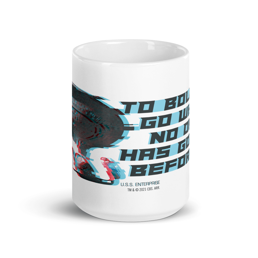 Star Trek: The Next Generation U.S.S. Enterprise Warp Jump  White Mug