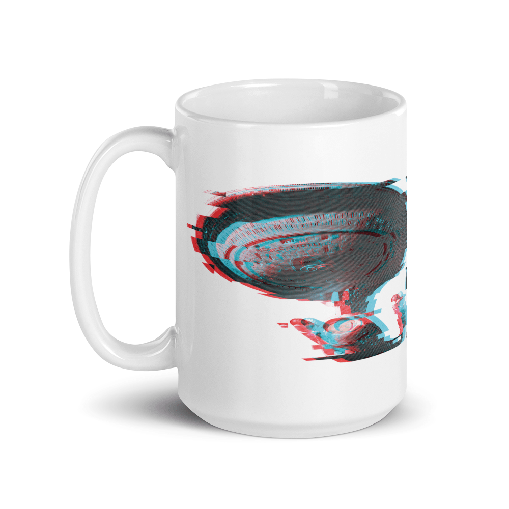 Star Trek: The Next Generation U.S.S. Enterprise Warp Jump  White Mug