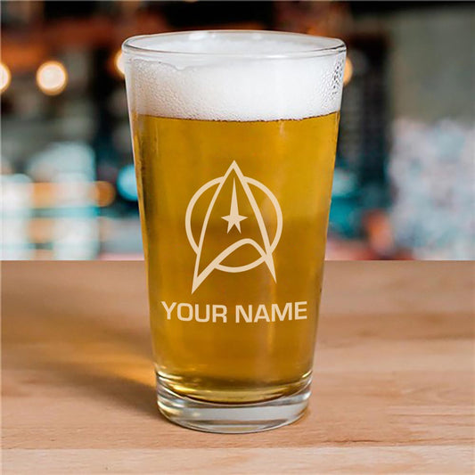 Star Trek: The Original Series Delta Personalized Laser Engraved Pint Glass