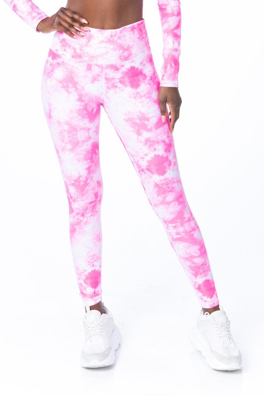 Starburst Neon Tie Dye High Waist Leggings - Hypeach Active Activewear HYPEACH BOUTIQUE 