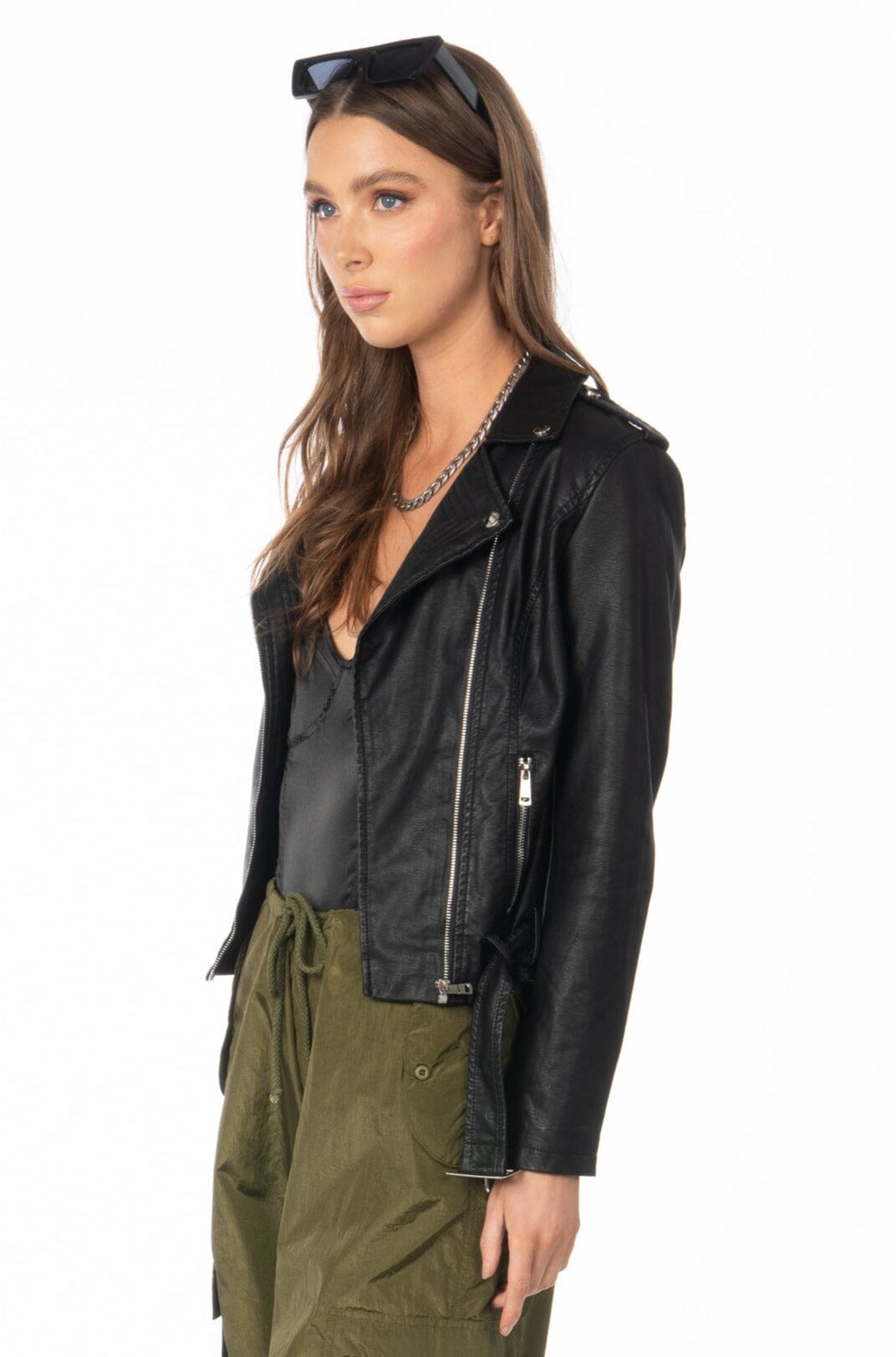 Sunset Blvd Moto Jacket Black Outerwear HYPEACH 