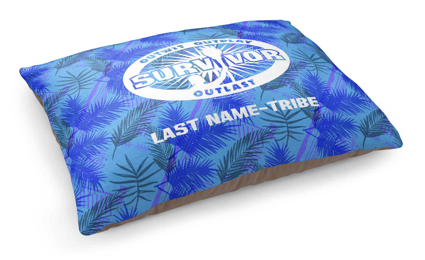 Survivor Jungle Print Logo Personalized Pet Bed