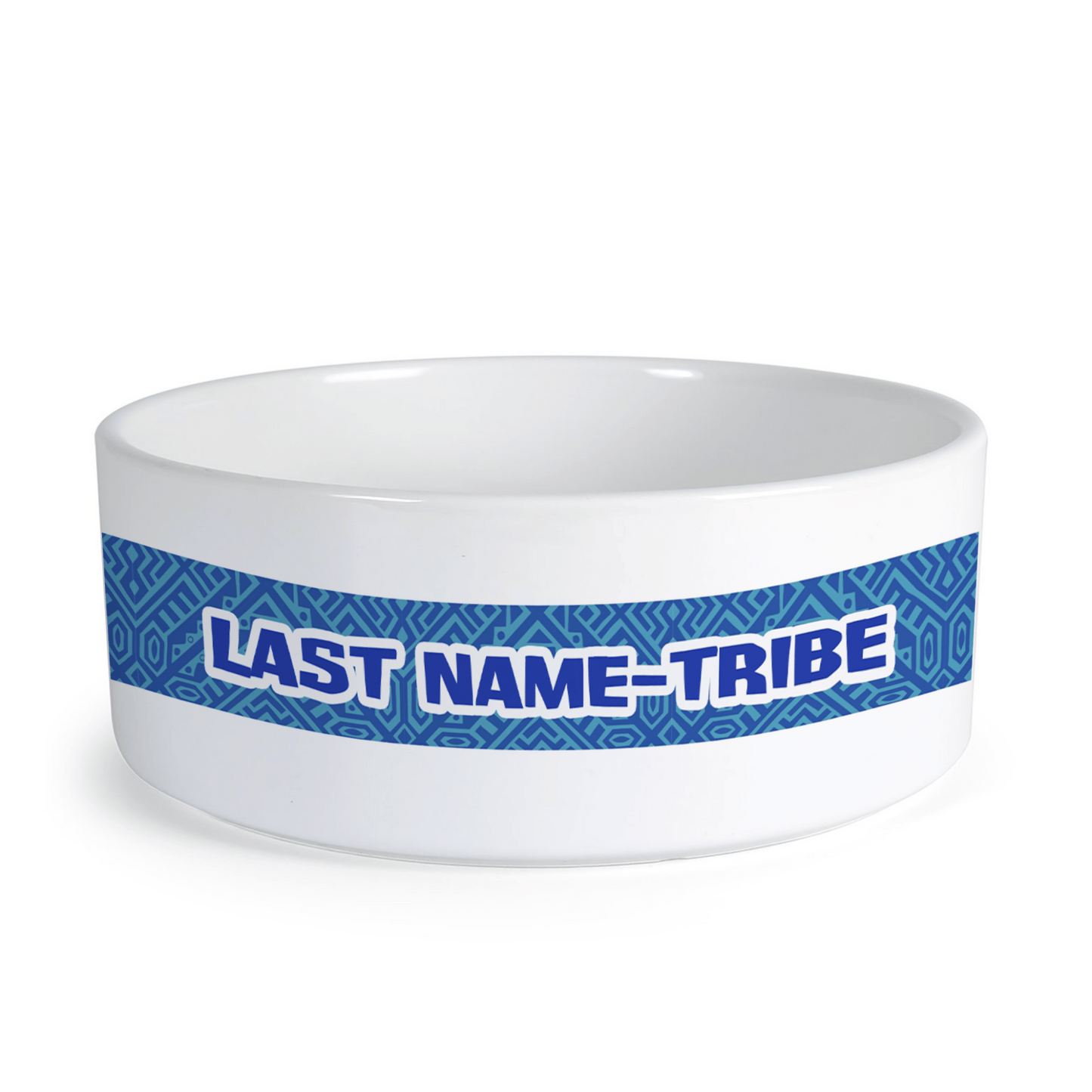 Survivor Tribal Print Logo Personalized Pet Bowl