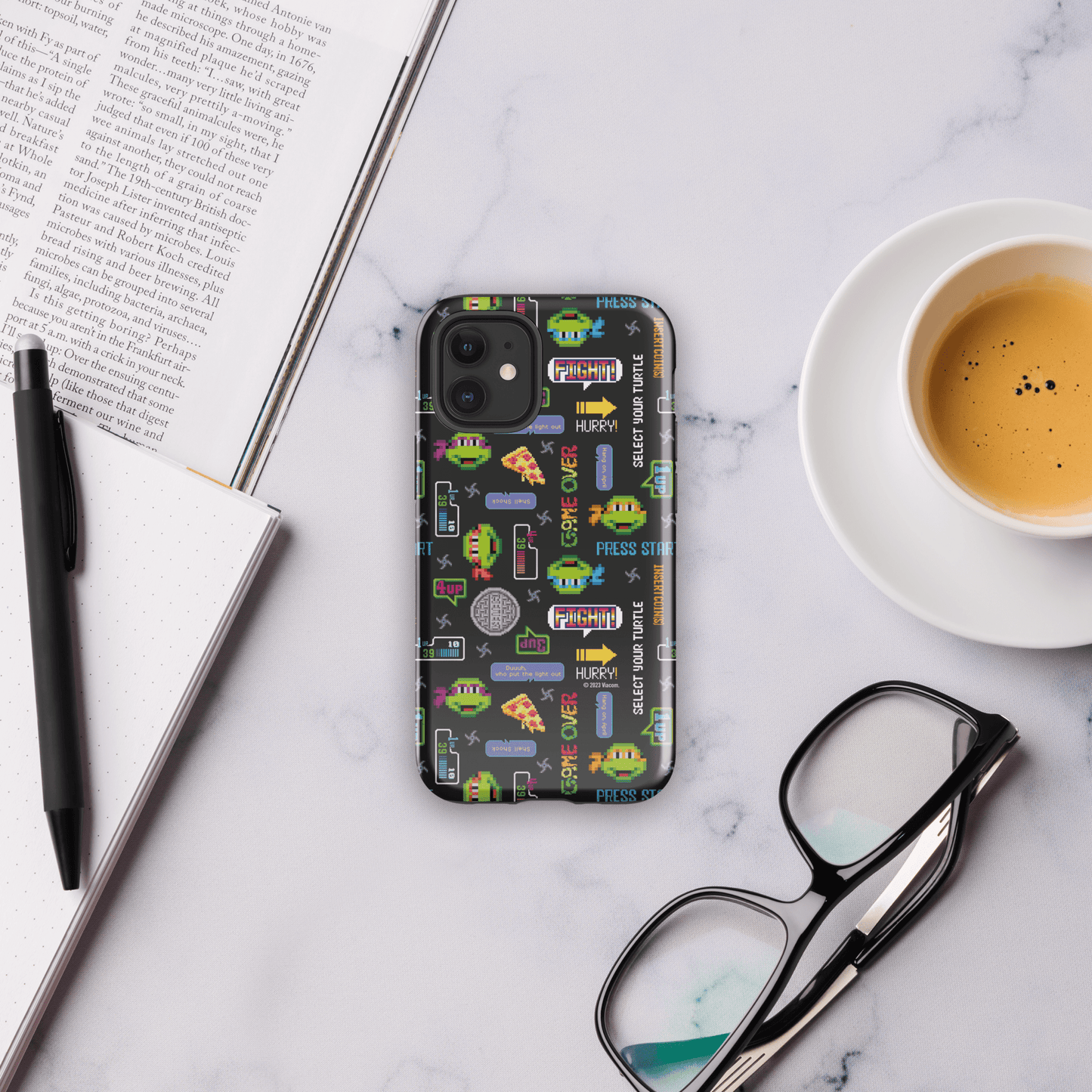 Teenage Mutant Ninja Turtles Video Game Pattern Tough Phone Case - iPhone