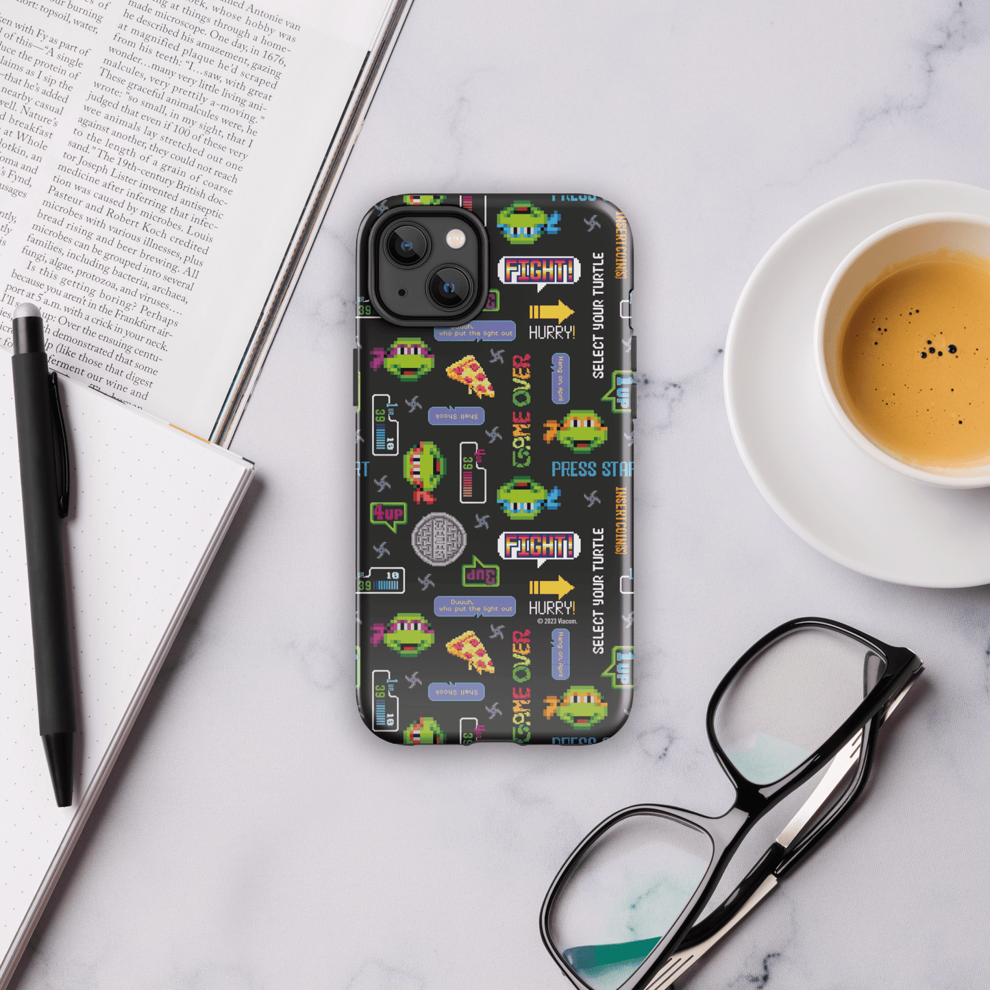 Teenage Mutant Ninja Turtles Video Game Pattern Tough Phone Case - iPhone