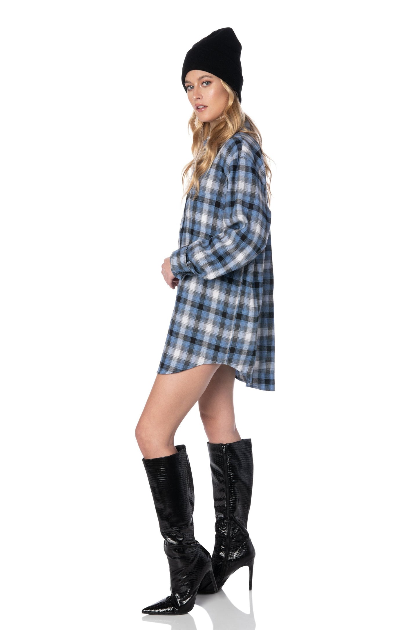 Topanga Oversized Flannel Tops HYPEACH 