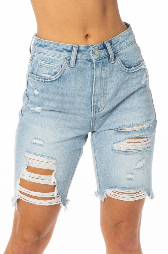 Vervet Relaxed Y2K Boyfriend Denim Shorts Denim HYPEACH BOUTIQUE 