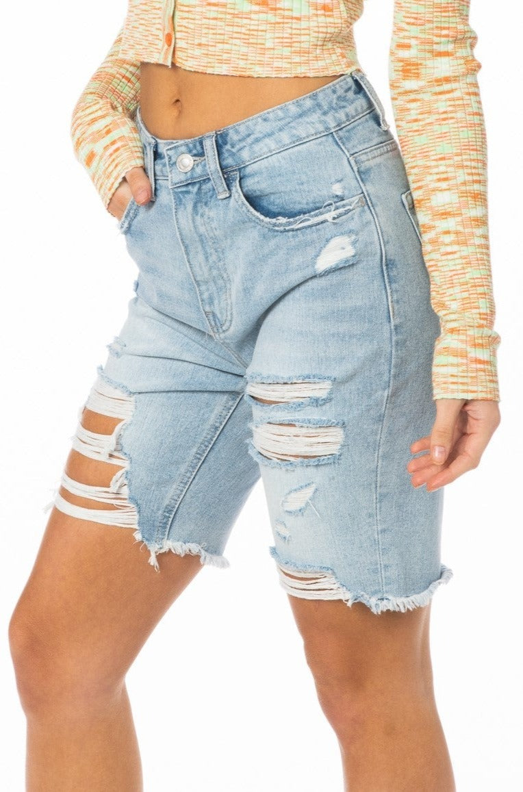 Vervet Relaxed Y2K Boyfriend Denim Shorts Denim HYPEACH BOUTIQUE 