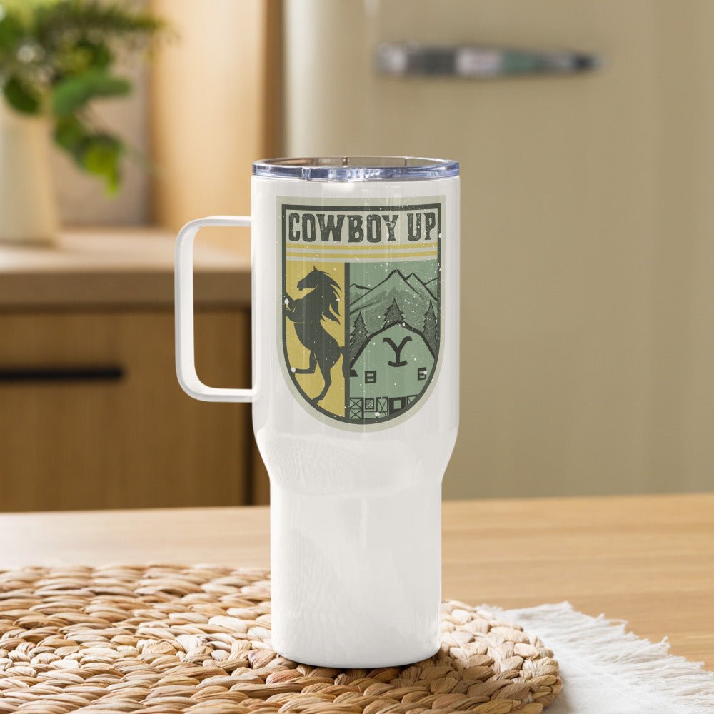 Yellowstone Cowboy Up Badge Tumbler