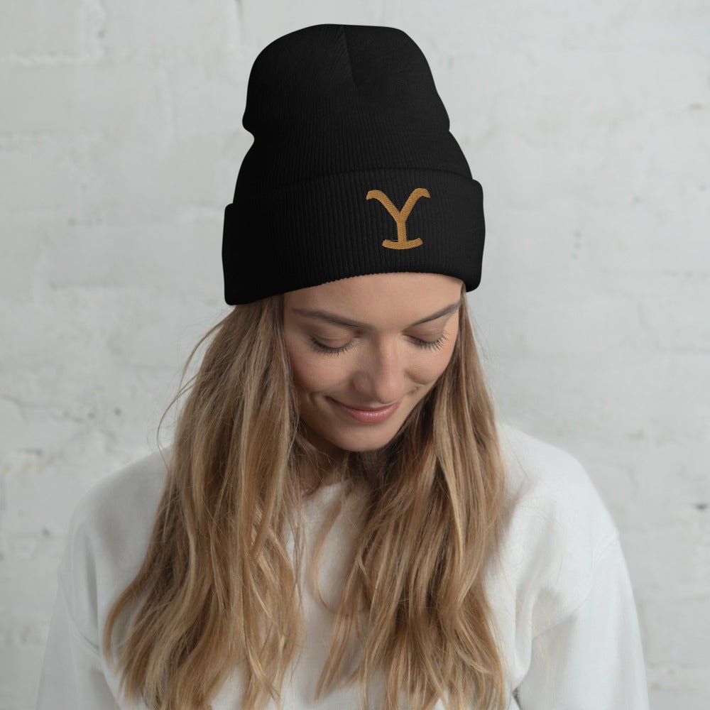 Yellowstone Logo Embroidered Cuffed Beanie