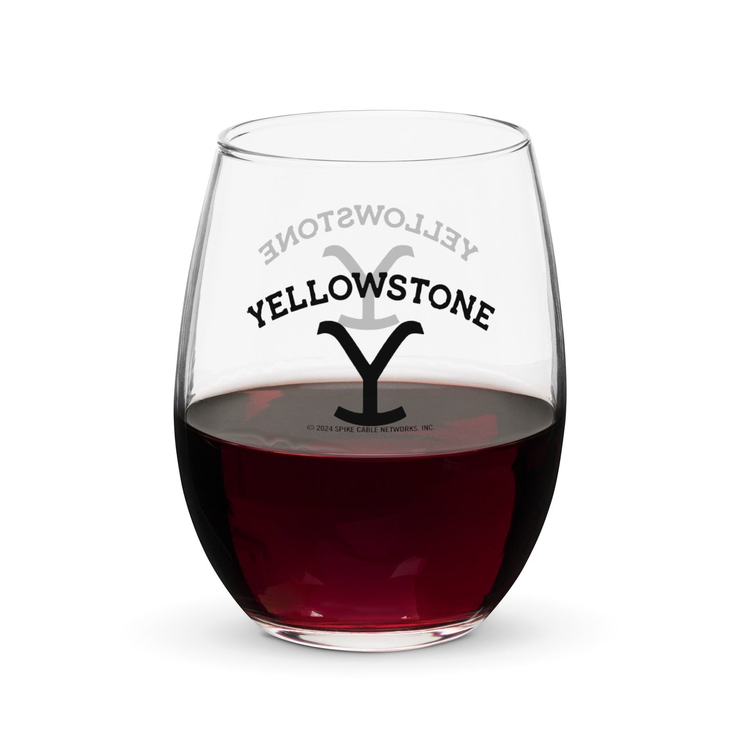 Yellowstone Logo Stemless Wine Glass