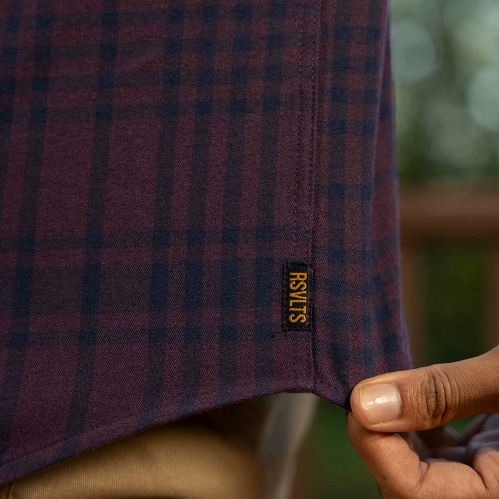 Yellowstone x RSVLTS Burgundy Long Sleeve Flannel