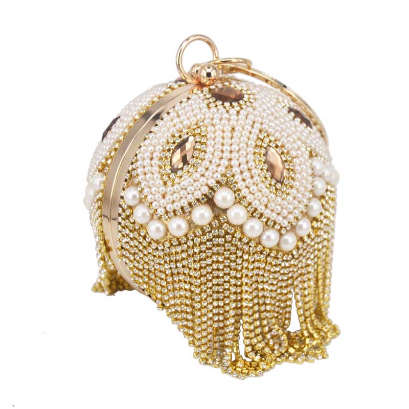 Ball Designer Crystal Evening Dress up Hand Bags