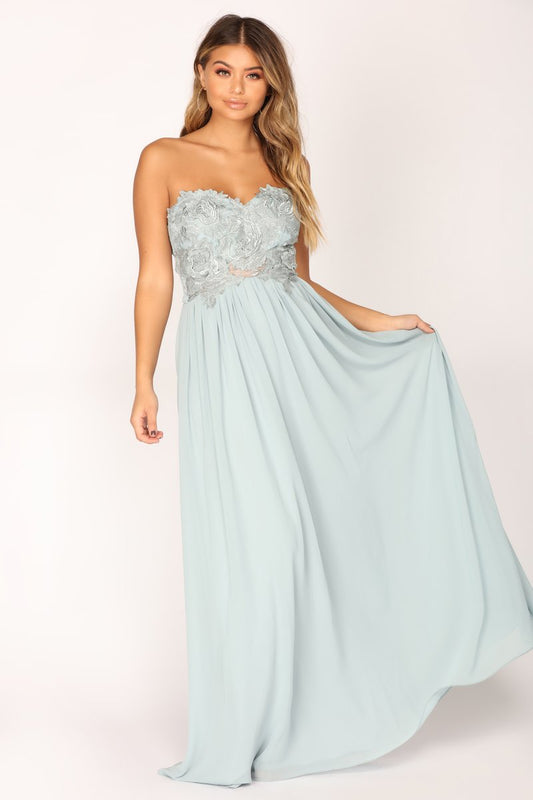 Ever After Lace Dress - Blue