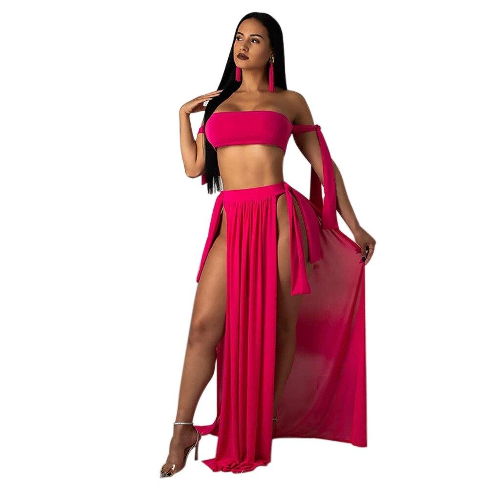 Off Shoulder Bikini Set Sexy Cover-up Brazilian Beachwear